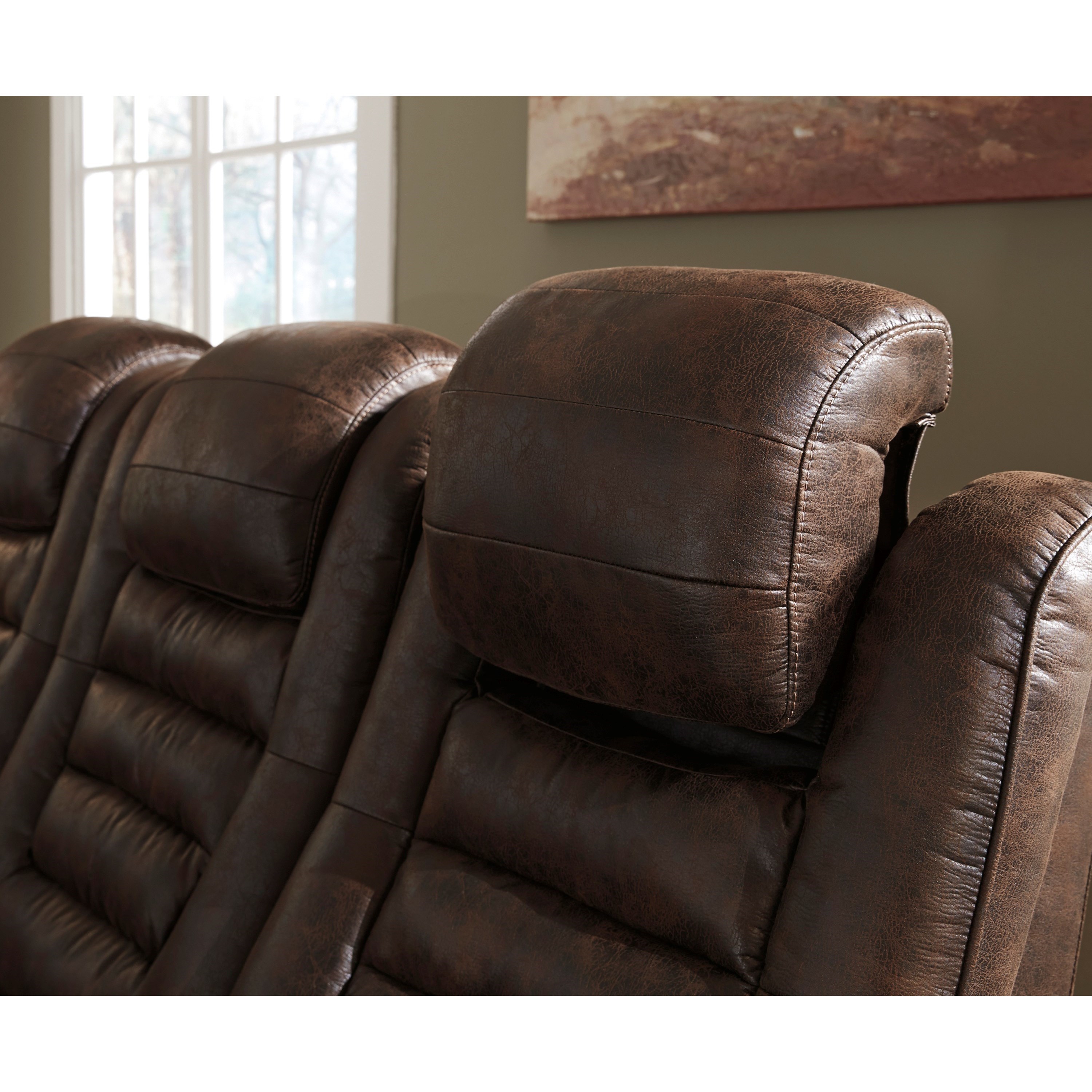 Signature Design by Ashley Game Zone 3850115 Faux Leather Power